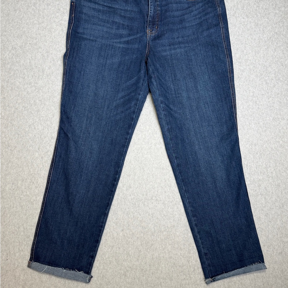 Seven7 Dark Blue Straight Leg Women's Jeans